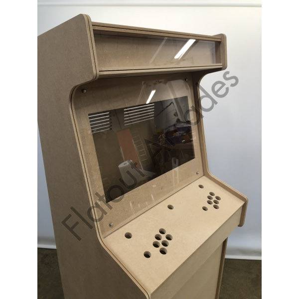 4 Player 27 Upright Arcade Cabinet Flat Pack Kit - Black - Arcade World UK