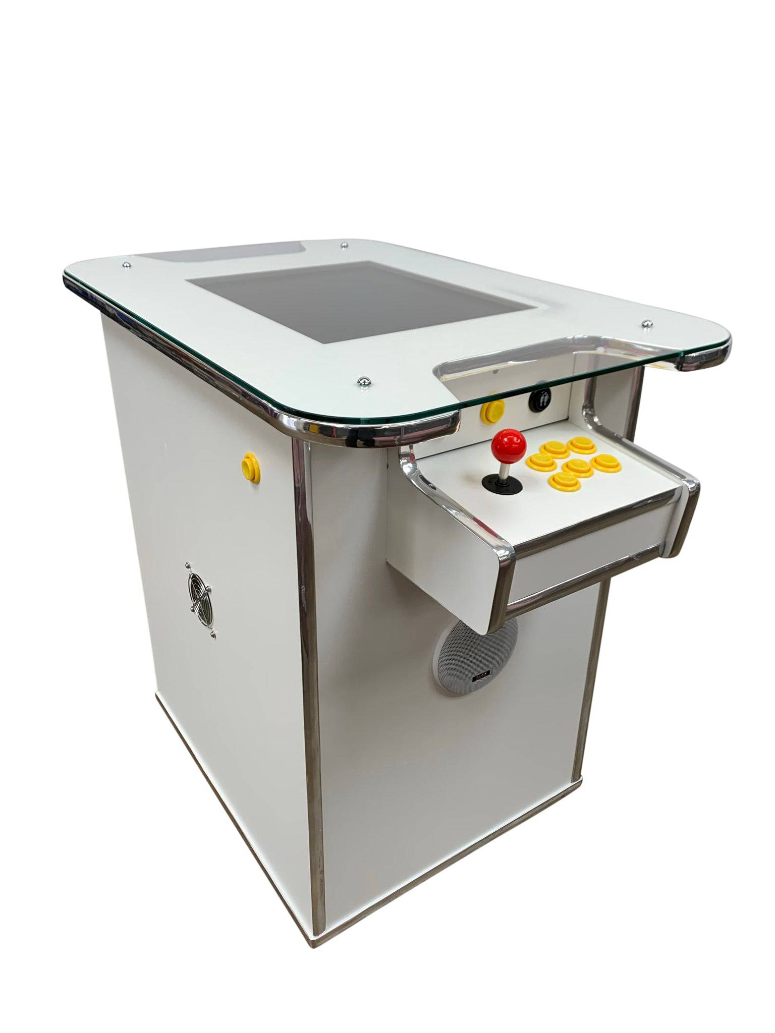 Classic Yellow and White Arcade Cocktail Table - Flatout Arcades