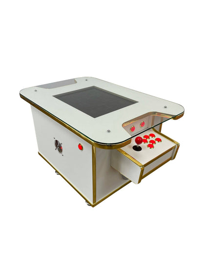 LED Red, Gold and White Arcade Coffee Table - Flatout Arcades