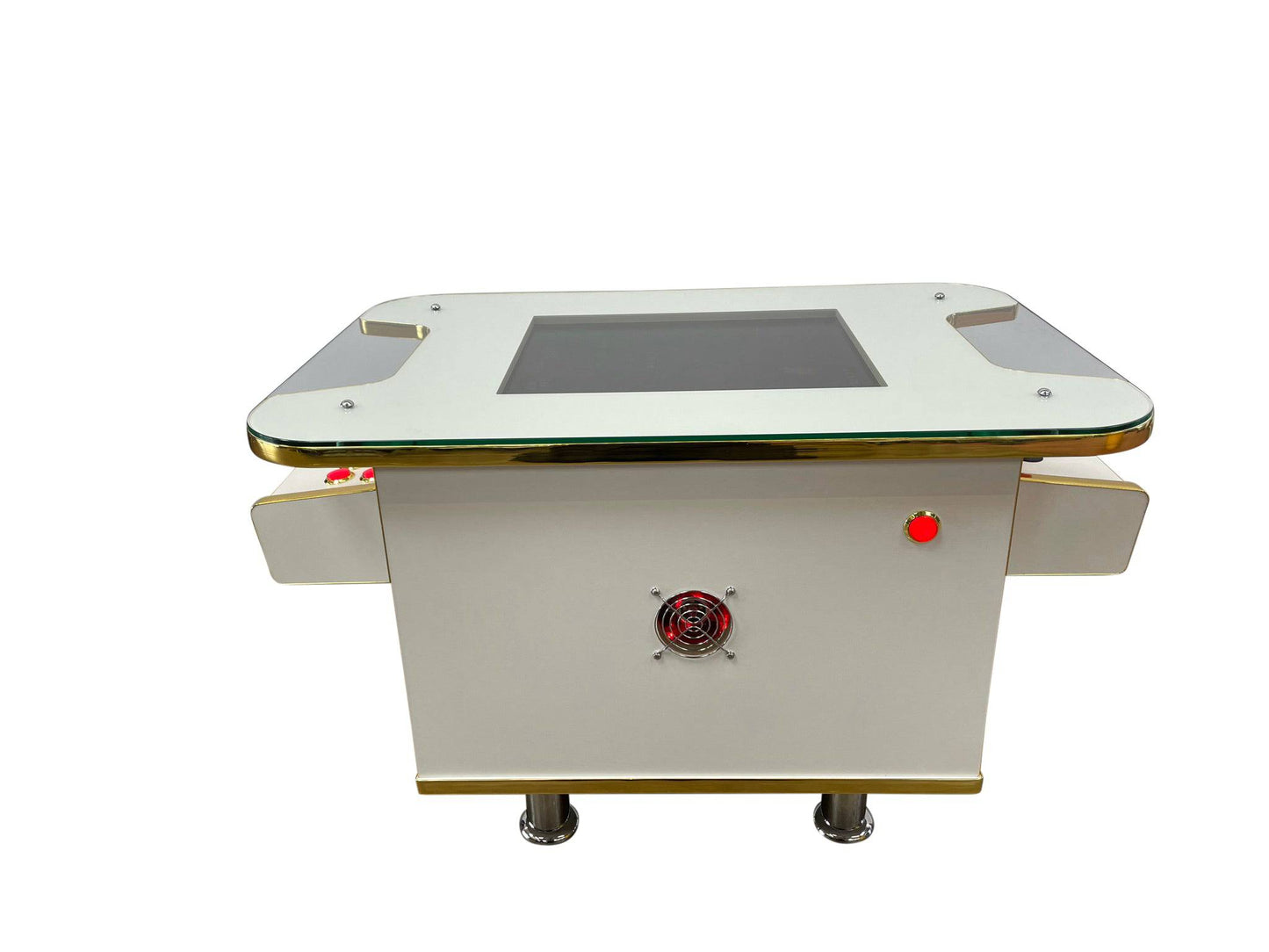 LED Red, Gold and White Arcade Coffee Table - Flatout Arcades