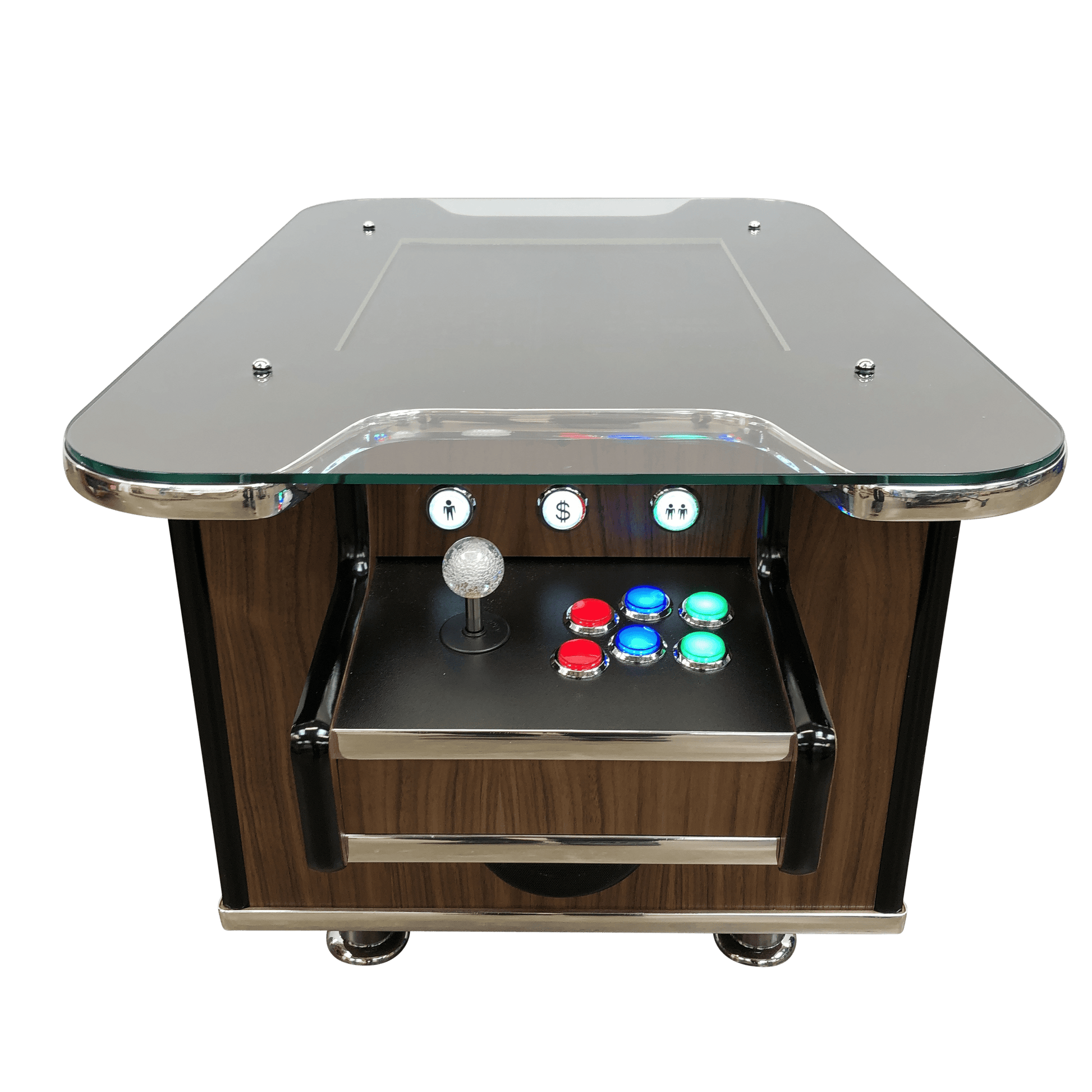 Walnut/Black Coffee Arcade Table - Flatout Arcades