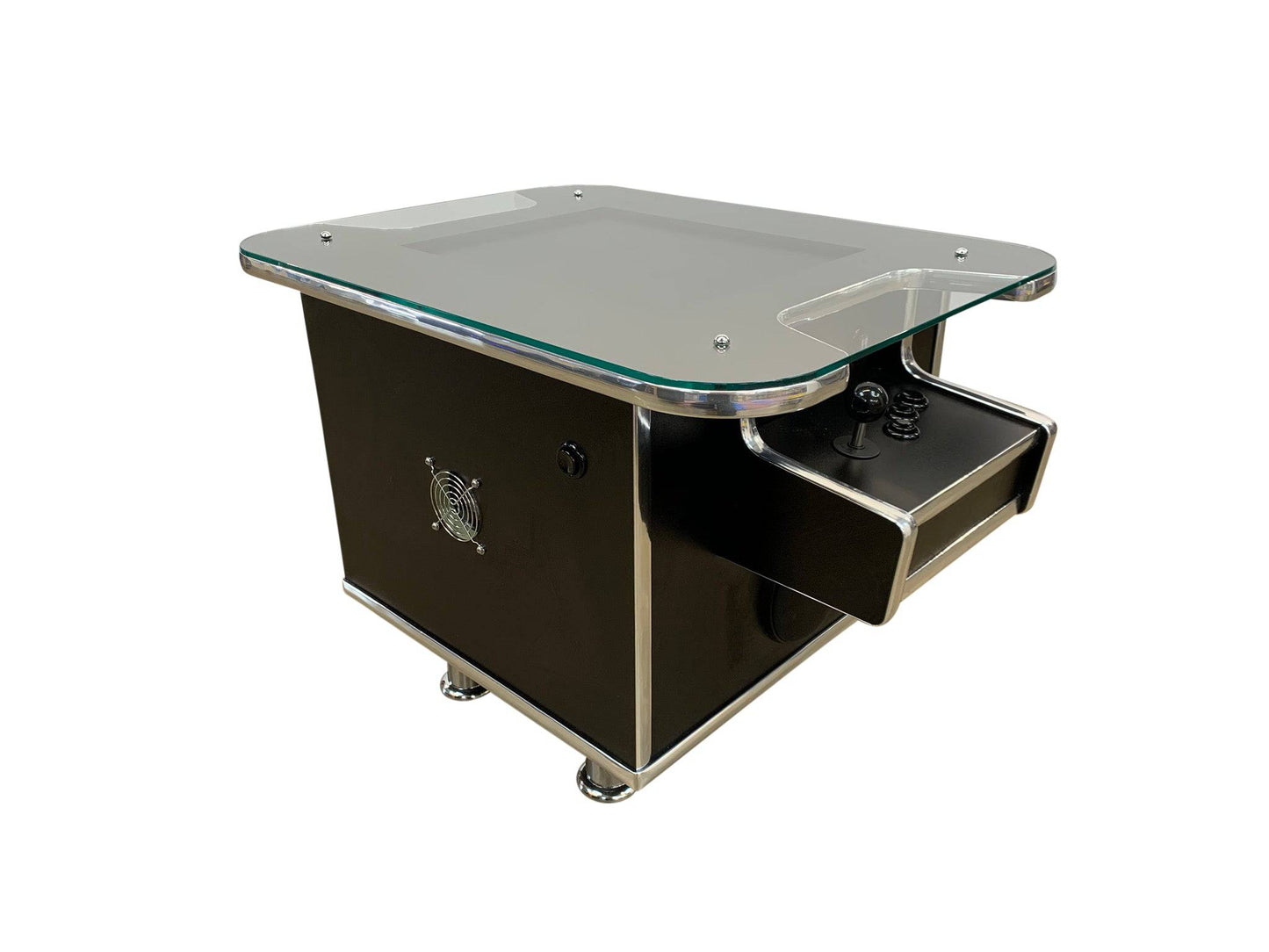 Stubby Black and Chrome Arcade Coffee Table - Flatout Arcades