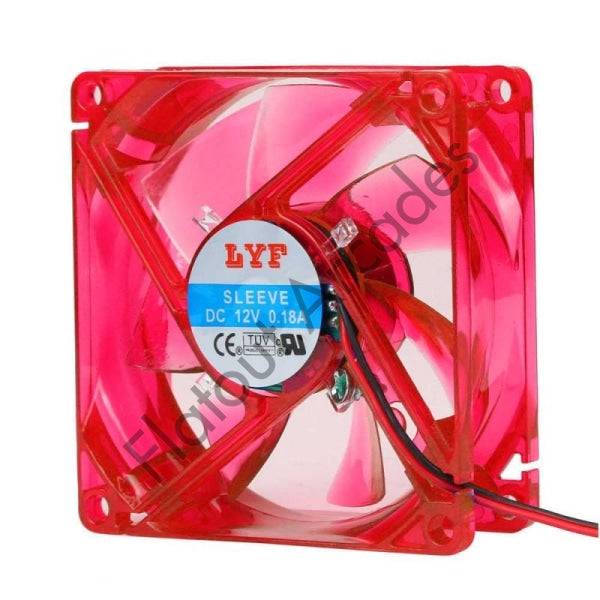 Red 80MM LED PC Cooling Fan - Flatout Arcades