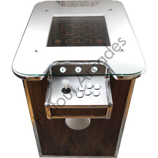 Walnut Veneer and White Arcade Cocktail Table - Flatout Arcades
